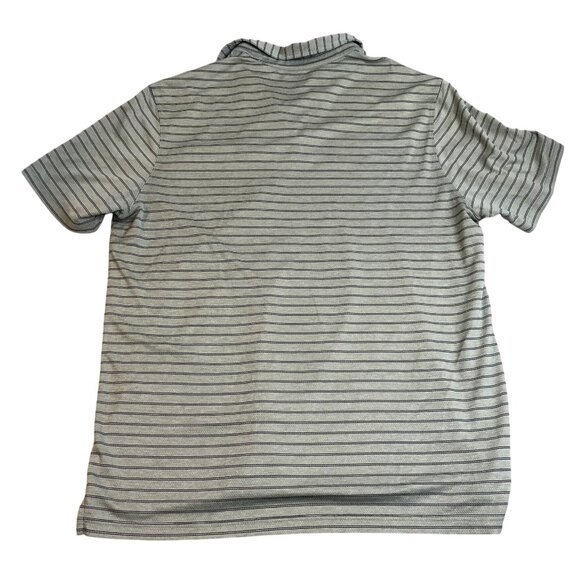 Duluth Men Polo Shirt Size XL Short Sleeve Striped Green Casual Pullover Classic - Picture 2 of 8